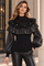 7875 ROSETTE EMBELLISHED MOCK NECK SWEATER