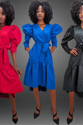 T2324 DRESS (RED, BLK, BLUE)