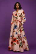 T2615 BUTTON DOWN FLORAL MAXI DRESS