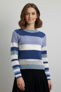 US0003 STRIPE CHUNKY KNIT SWEATER