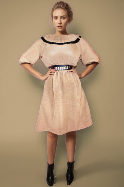 X7117 DRESS (PINK, BEIGE)