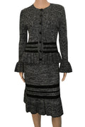 SK21115 PEPLUM CARDIGAN SWEATER (GRN, GREY)
