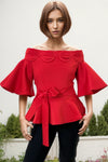 A1755B TOP (RED, BLK)