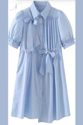 T81122 DRESS (WHT, ORANGE, BLUE)