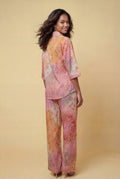 W5977AB SUNSET MARBLE PRINT PANT SET