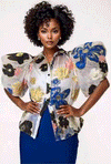 T2581 PUFF SLEEVE FLOWER TOP (S, M) MORE COMING SOON