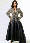 GF1466 MIDNIGHT LEOPARD-PRINT MAXI DRESS
