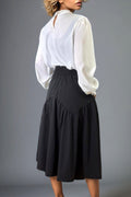 H5802 A-LINE FLARED MIDI SKIRT