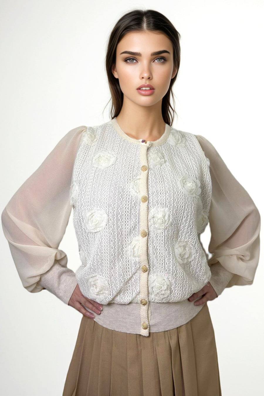 H5832 ROSE CARDIGAN SWEATER