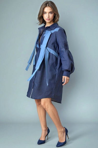 E73054 BUTTON-DOWN DRESS (XL, XXL, XXXL)