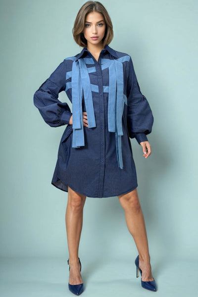 E73054 BUTTON-DOWN DRESS (XL, XXL, XXXL)