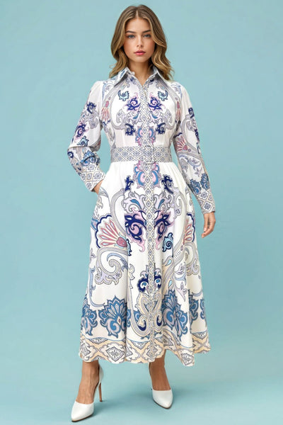 A94068 FLORAL PRINT MAXI DRESS