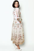 GF1115 FLORAL PRINT MAXI DRESS