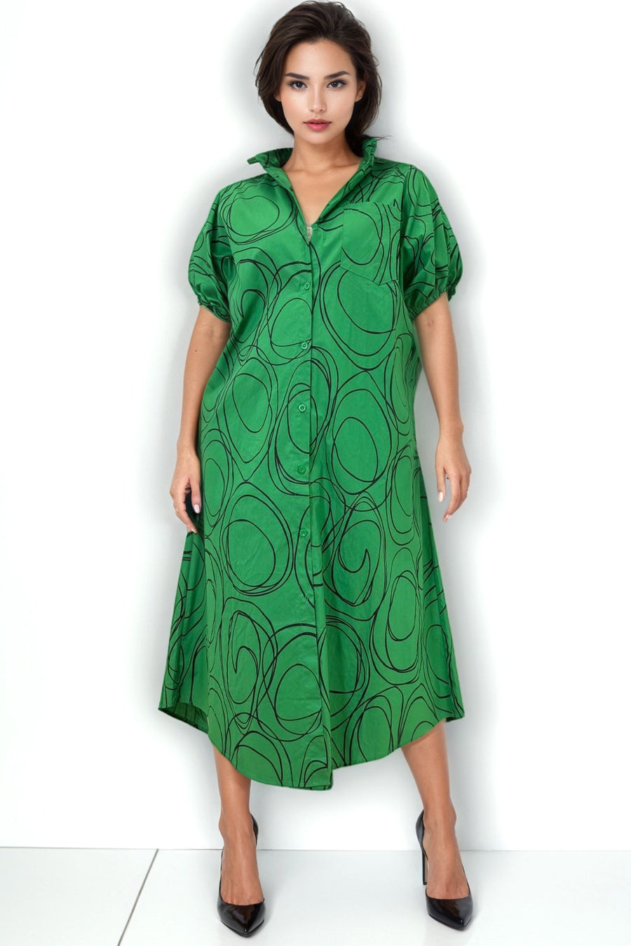 T1872 SHIRT DRESS (XL, XXL, XXXL) N by Nancy T1872 SHIRT DRESS (XL, XXL, XXXL) N by Nancy