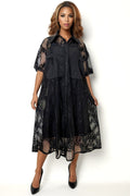 E8012 LACE DRESS (BLK, WHT)