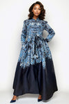 A95005 FLORAL BUTTON DOWN DRESS