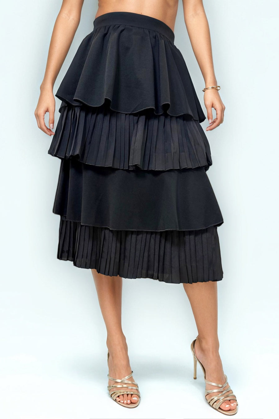 K62 TIERED LAYERED SKIRT