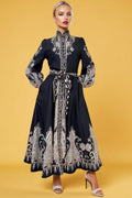 A95105 FLORAL BUTTON-DOWN DRESS