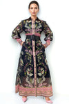 B1068 FLORAL PRINT BELTED DRESS