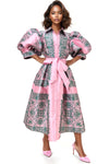W5152G PUFF SLEEVE MIDI DRESS