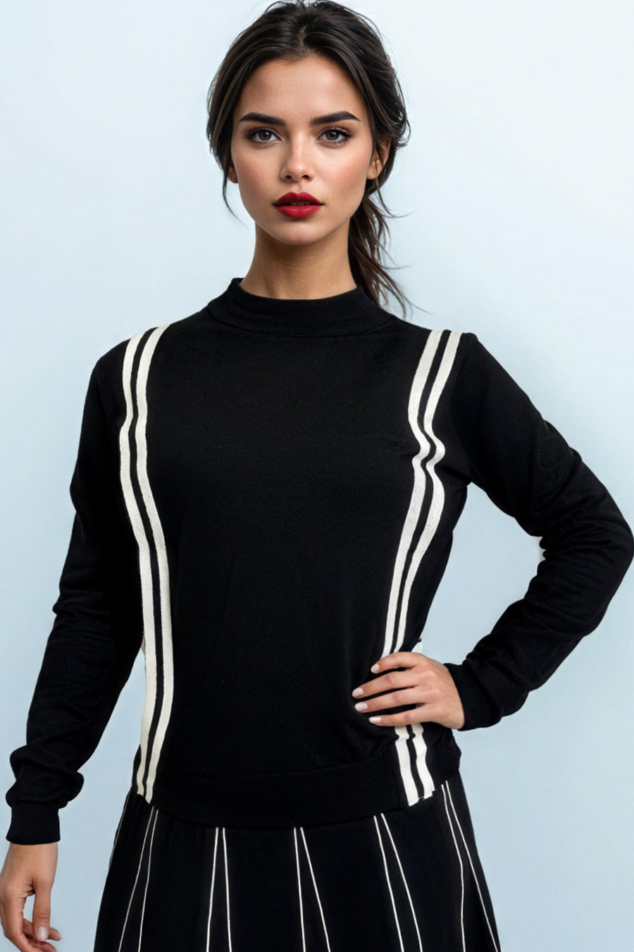 SK1076 STRIPED SWEATER