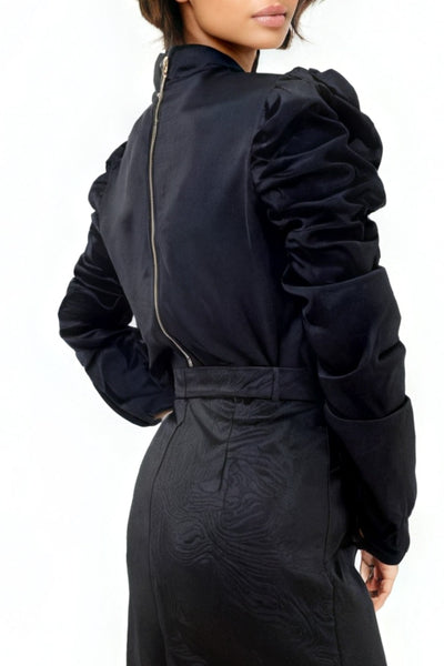 A90099 SCRUNCHED SLEEVE TOP