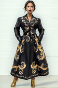 A95103 CHAIN PRINT BLAZER DRESS