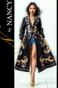 A95103 CHAIN PRINT BLAZER DRESS