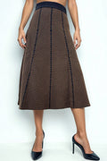 F21018 CHEVRON PRINT KNIT SKIRT