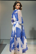 GF1125A FLARED V NECK DRESS