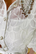 T2553 RHINESTONE STUDDED COLLAR TOP