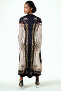 N24146 CHAIN PRINT CRINKLED DRESS