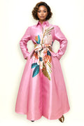A95119 FLORAL BUTTON-DOWN DRESS