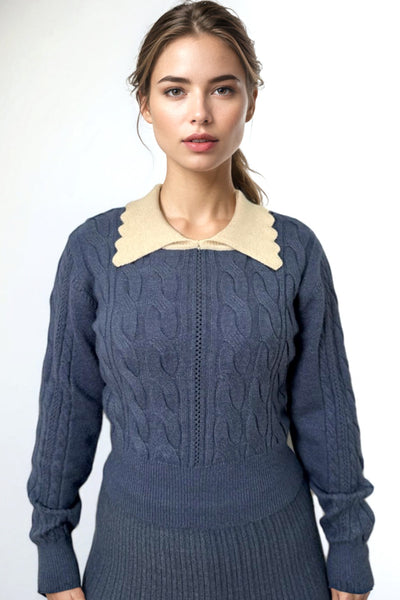 JS0012 COLLARED SWEATER