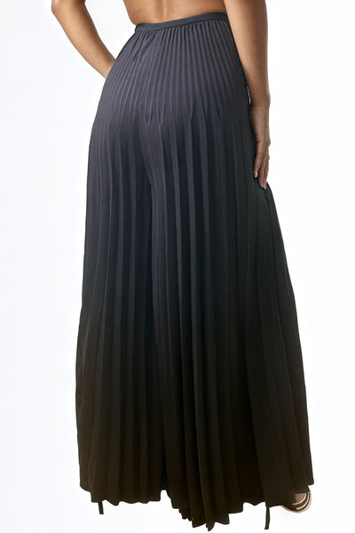 NY0019 PALAZZO PLEATED PANTS (BLK, WHT)