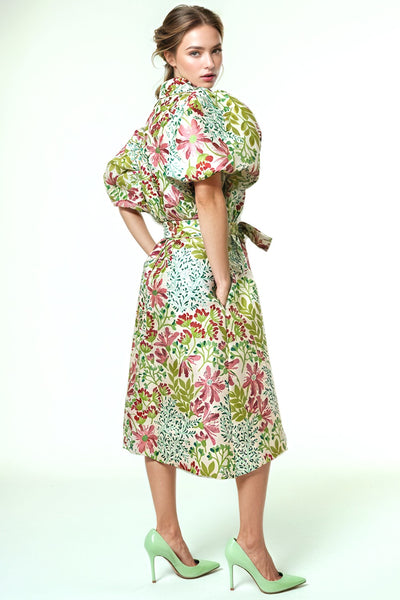 S3077 DOUBLE BREASTED MIDI DRESS