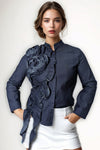 E8027 RUFFLE FLOWER TOP