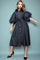 W5152B PUFF SLEEVE DENIM DRESS