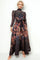 W5962 SHEER FLARED MAXI DRESS