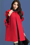 T2551 ROSE-SLEEVE CAPE COAT