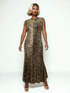 C3511D GOLDEN SAFARI MAXI DRESS