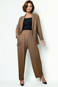 N2542 CRINKLED JACKET / PANT SET (BLK, BEI)