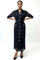 E73056 BUTTONS & LACE MAXI DRESS (BLK, BLUE)