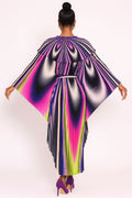 X7655A 3D SWIRL BATWIG DRESS
