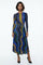 NY0046 ABSTRACT STRIPE MAXI DRESS