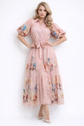 S3121 FLARE FLORAL MAXI DRESS