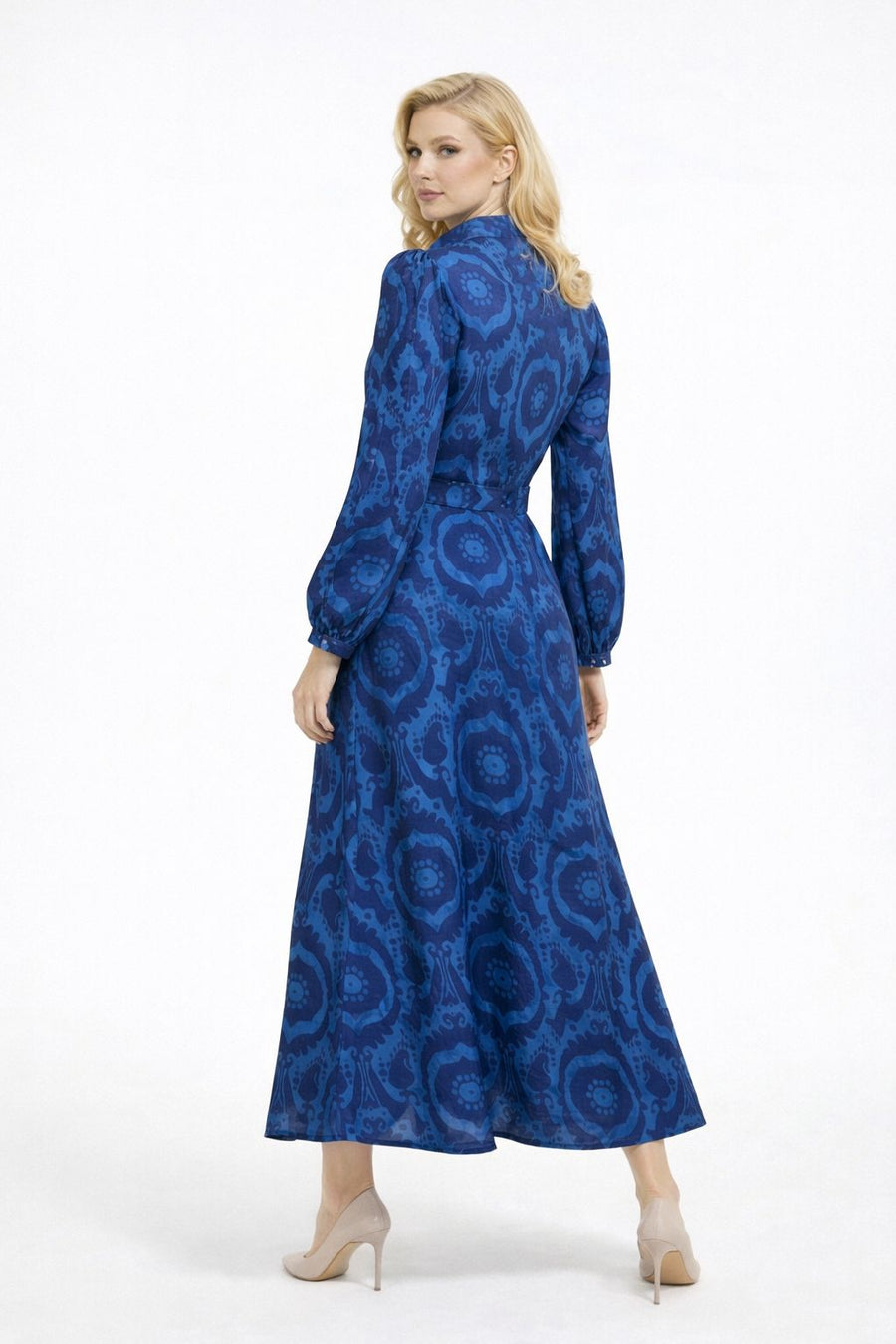 NY0032 ELEGANT FLAIR BELT DRESS