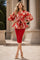 T26023 METALLIC BROCADE PEPLUM TOP