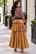 X7277 FAUX LEATHER SKIRT (S, M, XXXL)