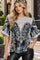 CH937 EMBELLISHED GRAPHIC CORSET T-SHIRT TOP